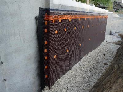 Delta MS Installed On Exterior Foundation Walls