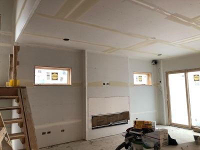 Drywall Installation Stage - Addison IV Eco-Smart Model Home 00003.