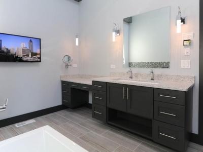 Master Bathroom Vanity With Built-in Media